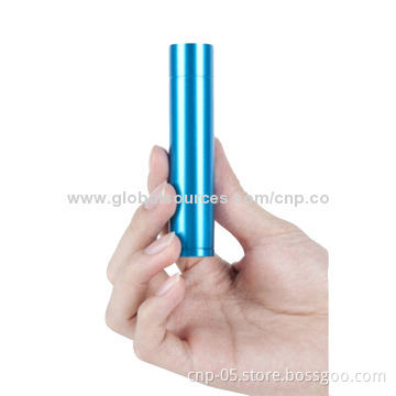 2,800mAh Power Tube, Input and Output by the Same USB Port, Aluminum Housing, Lightweight
